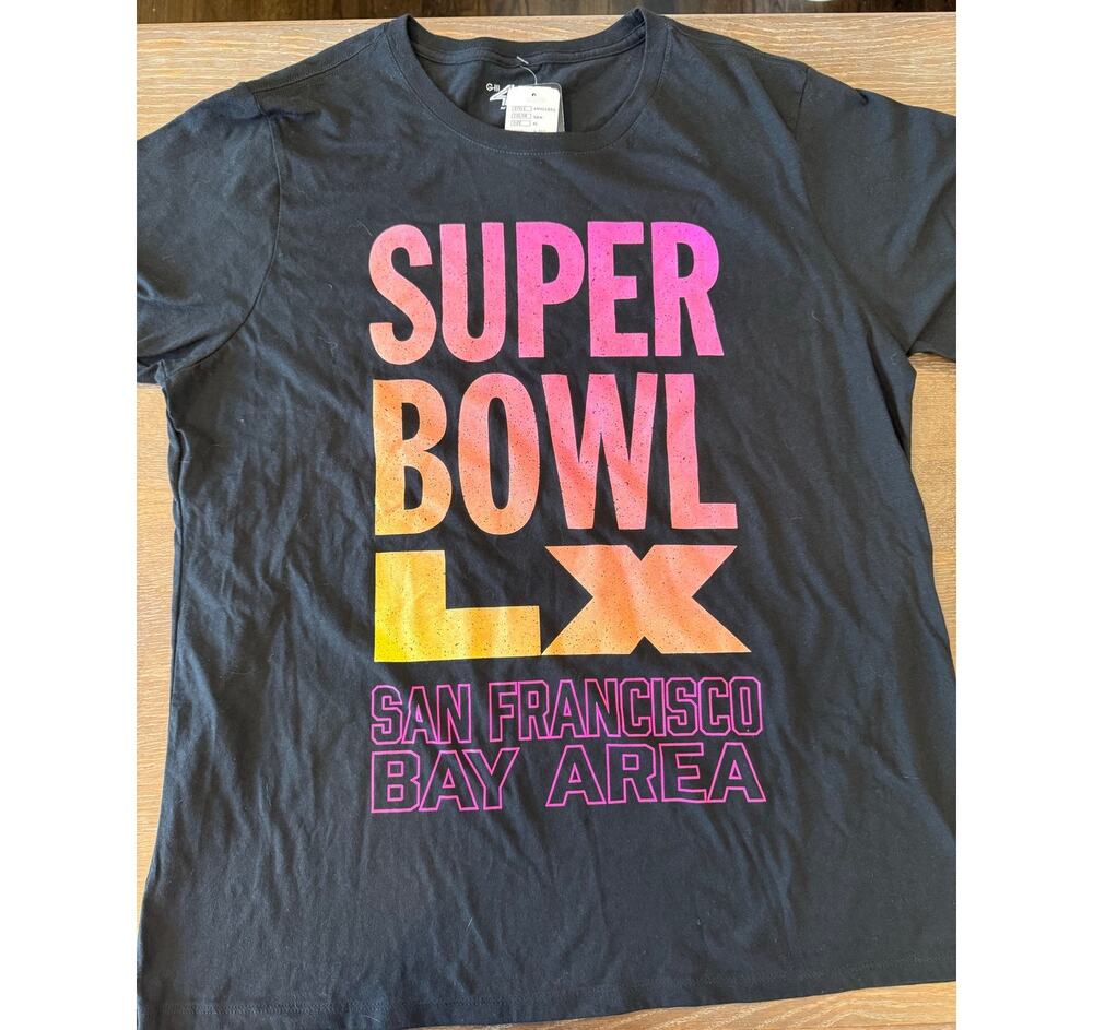 NWT 4Her by Carl Banks Workmark Super Bowl LX t shirt Women size XL NEW
